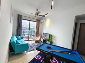 JB全新装修休闲娱乐舒适整洁价格合理1+1卧室公寓@JB Homestay Central Park